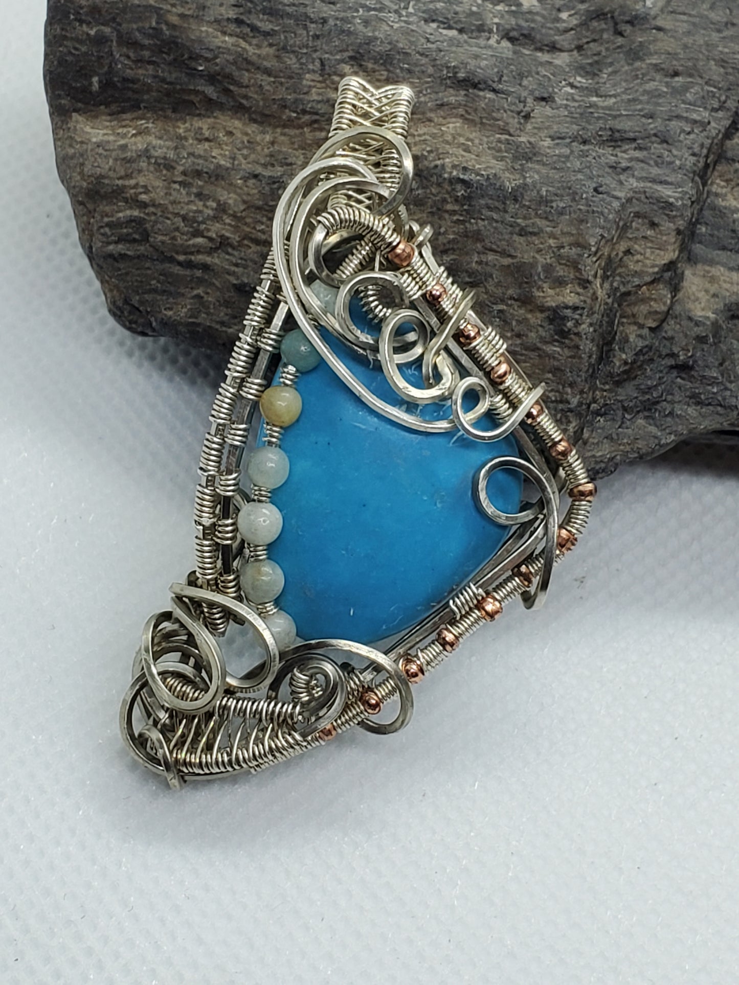 Turquoise and amazonite beads