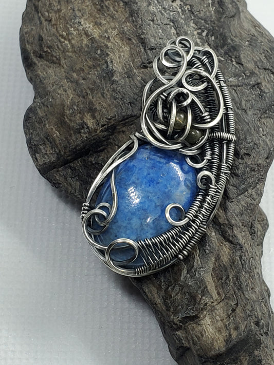 Denim agate & moonstone