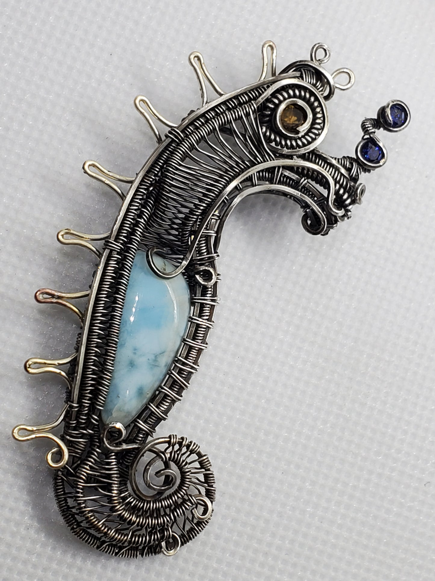 Larimar seahorse