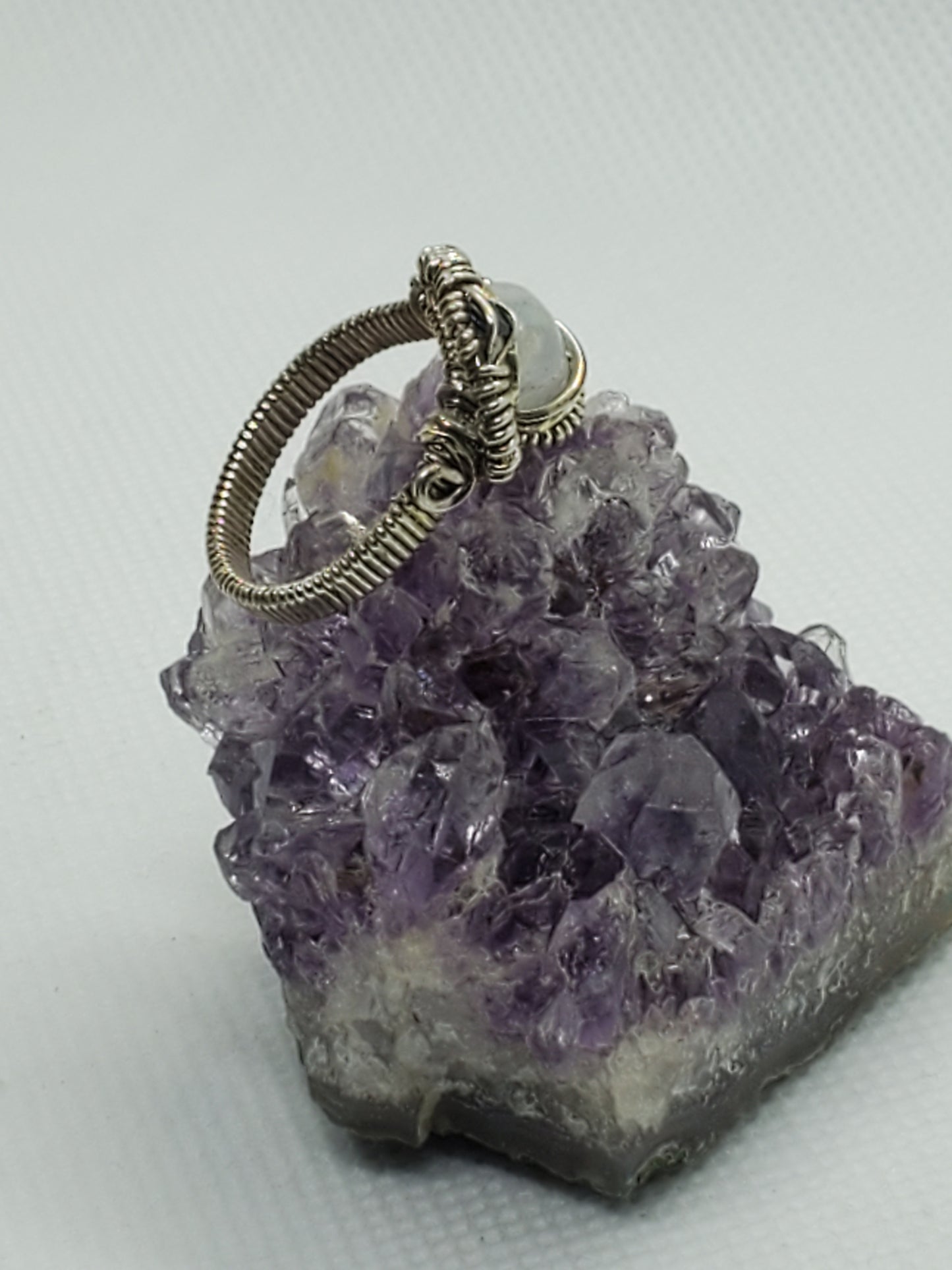 Size 7 1/2 moonstone & tanzanite