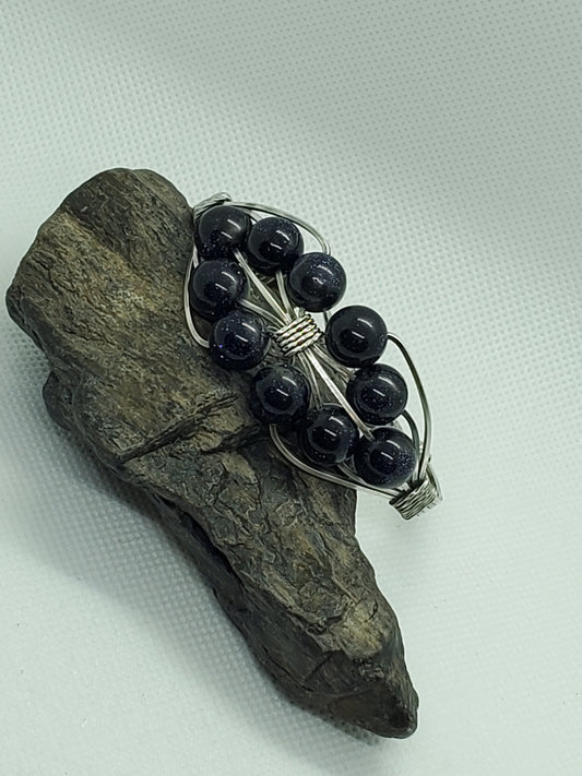 Blue sandstone bracelet