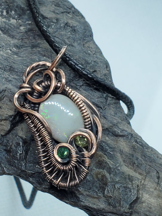 Australian Opal, Emerald & Peridot mini