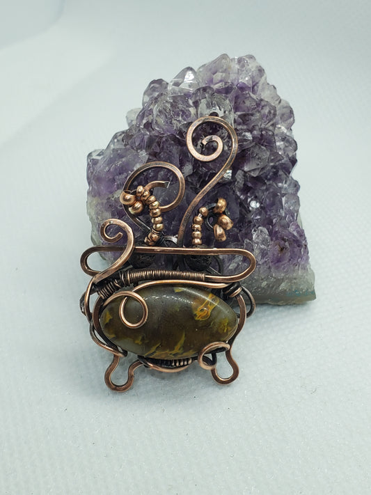 Cherry quartz cauldron