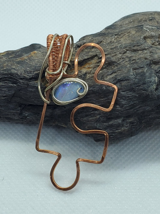 Autism awareness copper and opal