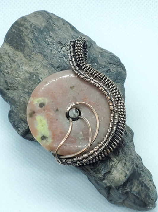 Pink agate doughnut