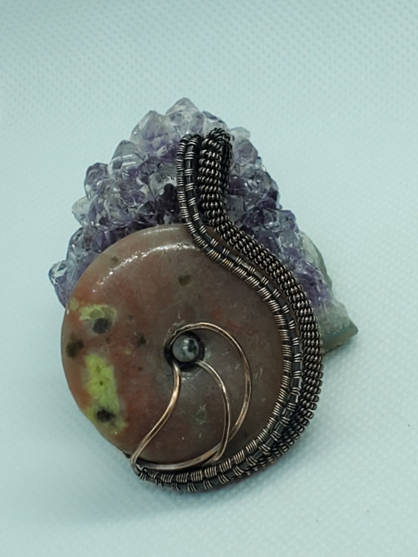Pink agate doughnut