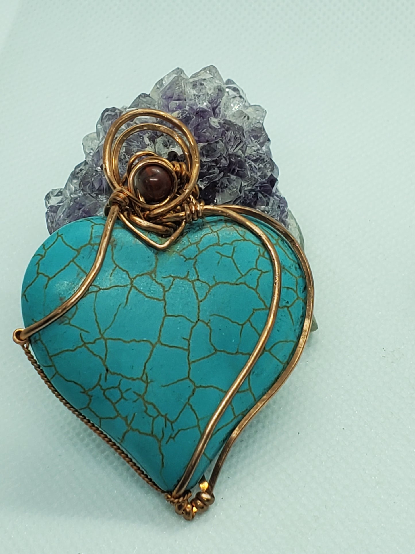 Blue howlite heart