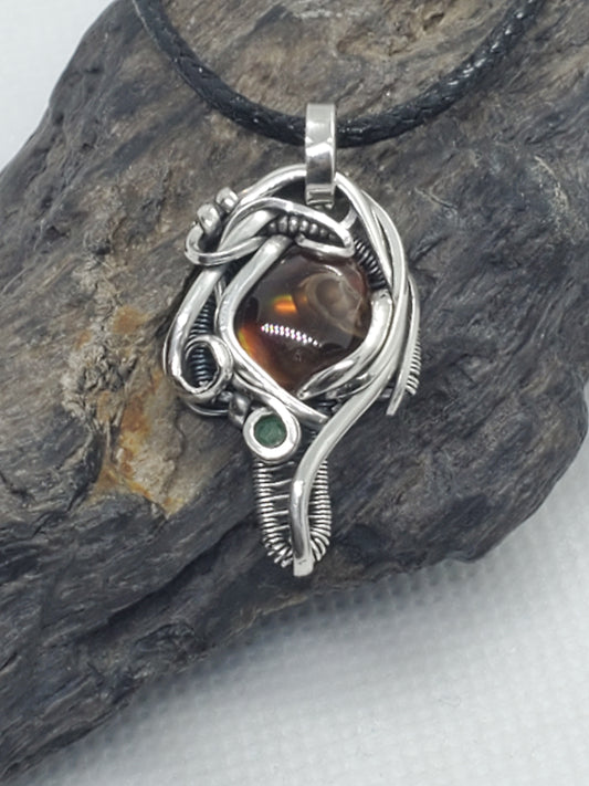 Fire agate mushroom mini