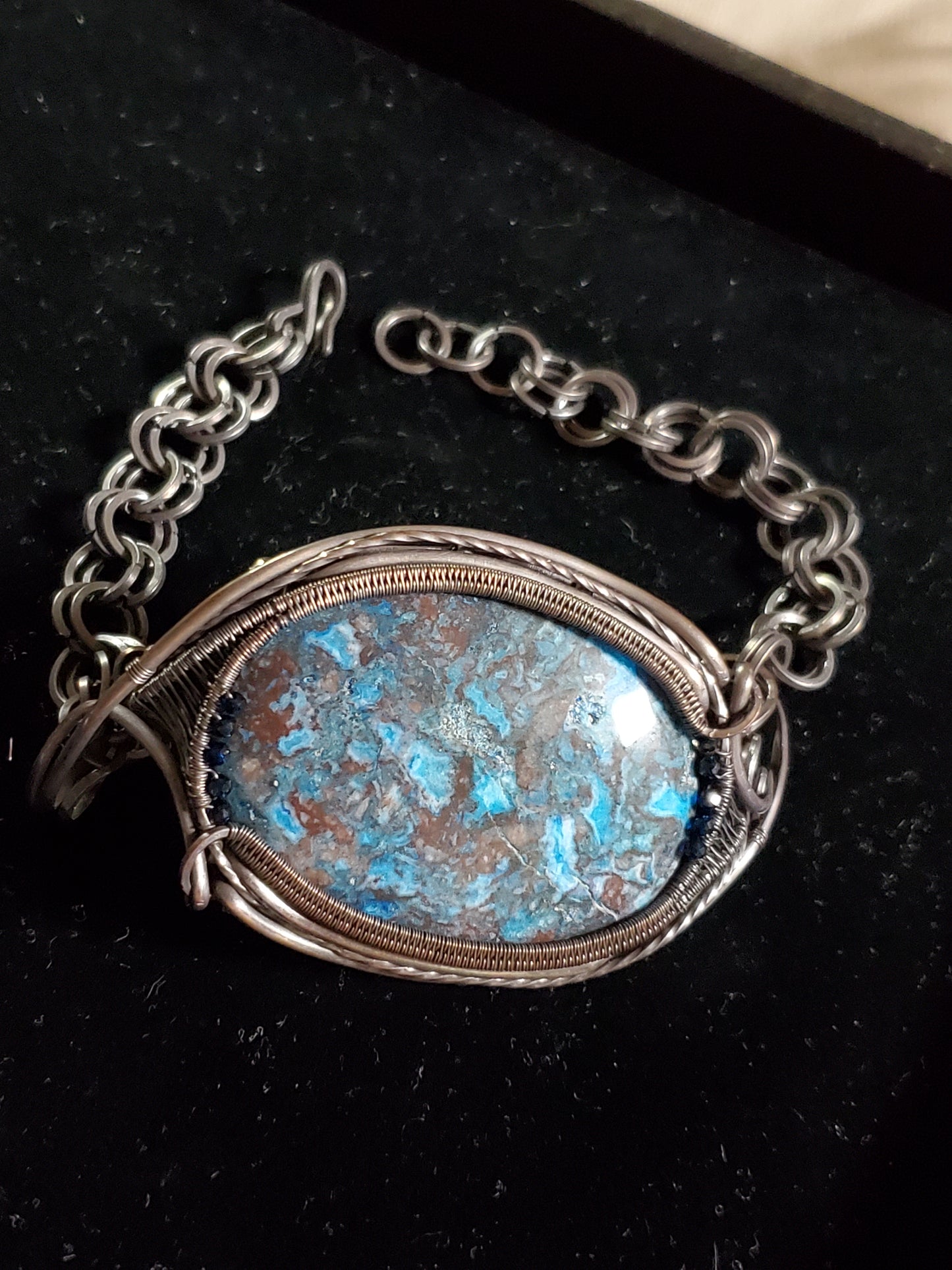 Azurite bracelet