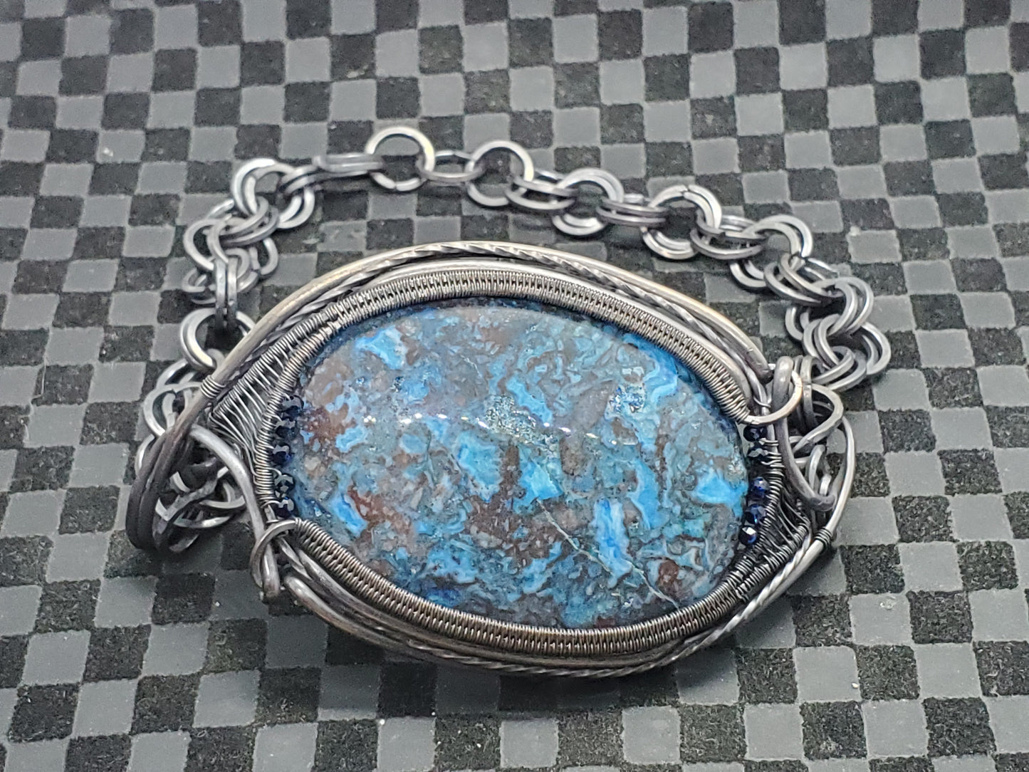 Azurite bracelet